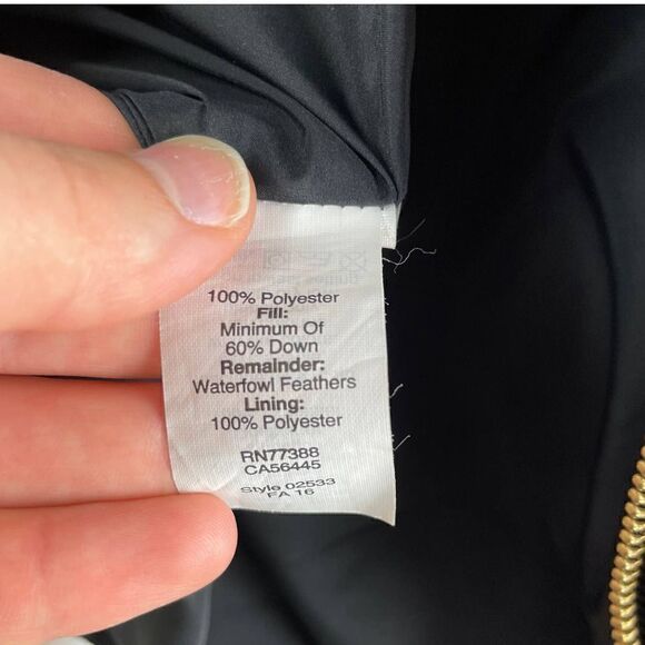 J. Crew Factory Quilted Herringbone Puffer Vest in Black & White, size XS - EUC - Picture 5 of 5